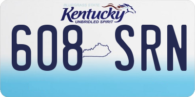 KY license plate 608SRN