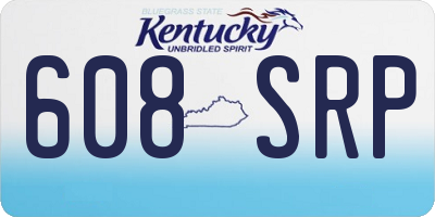 KY license plate 608SRP