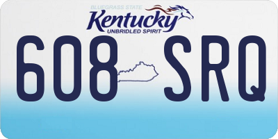KY license plate 608SRQ