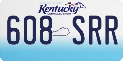 KY license plate 608SRR