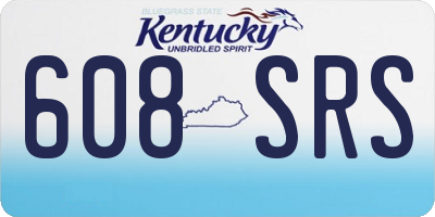 KY license plate 608SRS