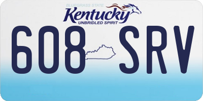 KY license plate 608SRV