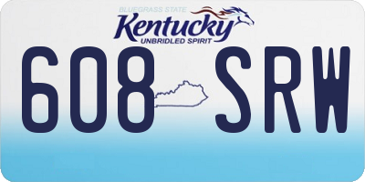 KY license plate 608SRW
