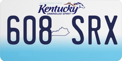 KY license plate 608SRX
