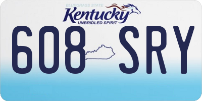 KY license plate 608SRY