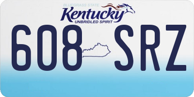 KY license plate 608SRZ