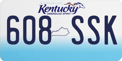 KY license plate 608SSK