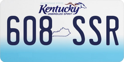 KY license plate 608SSR