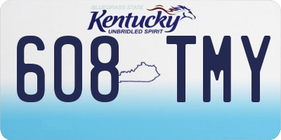 KY license plate 608TMY