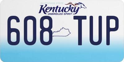 KY license plate 608TUP