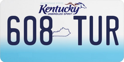 KY license plate 608TUR