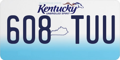 KY license plate 608TUU