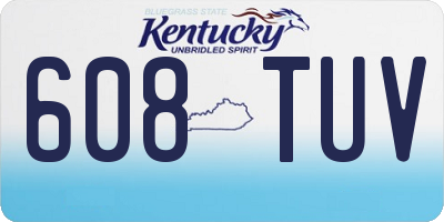 KY license plate 608TUV