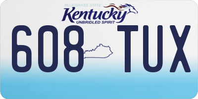 KY license plate 608TUX