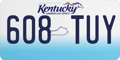 KY license plate 608TUY