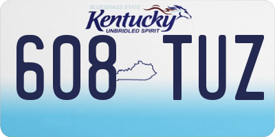 KY license plate 608TUZ