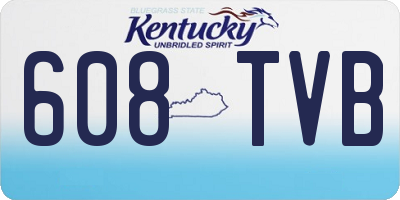 KY license plate 608TVB