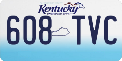 KY license plate 608TVC