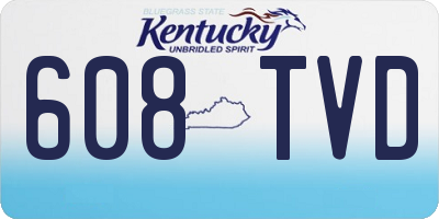 KY license plate 608TVD