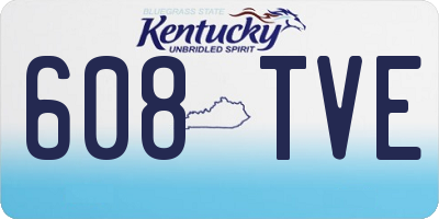 KY license plate 608TVE