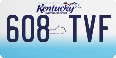 KY license plate 608TVF