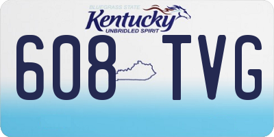 KY license plate 608TVG