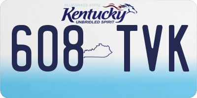 KY license plate 608TVK