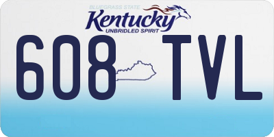 KY license plate 608TVL