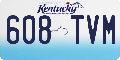 KY license plate 608TVM