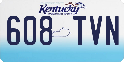KY license plate 608TVN