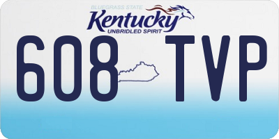 KY license plate 608TVP