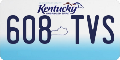 KY license plate 608TVS