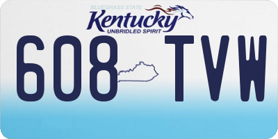 KY license plate 608TVW