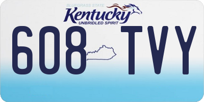 KY license plate 608TVY
