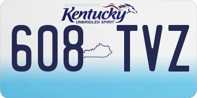 KY license plate 608TVZ