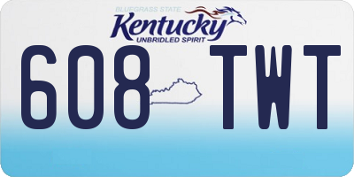 KY license plate 608TWT