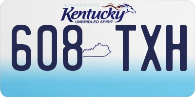 KY license plate 608TXH
