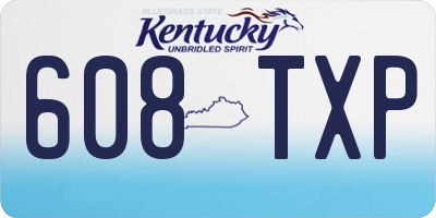 KY license plate 608TXP