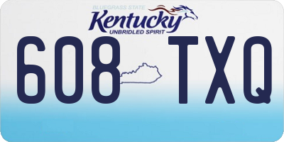 KY license plate 608TXQ