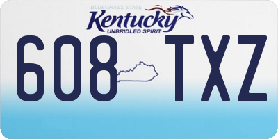 KY license plate 608TXZ