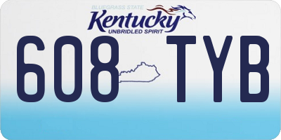 KY license plate 608TYB