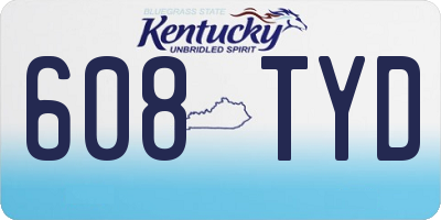 KY license plate 608TYD