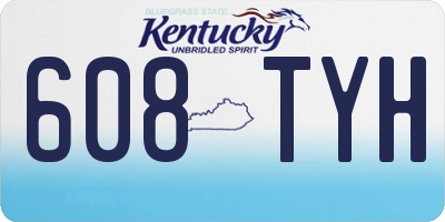 KY license plate 608TYH