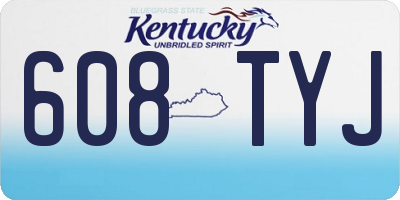 KY license plate 608TYJ