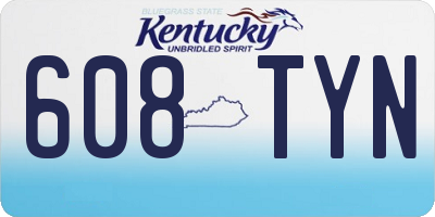 KY license plate 608TYN