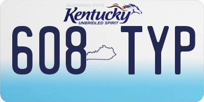 KY license plate 608TYP