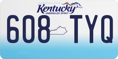 KY license plate 608TYQ
