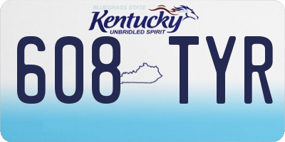 KY license plate 608TYR