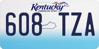 KY license plate 608TZA