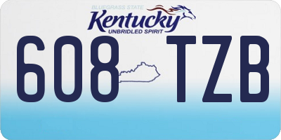 KY license plate 608TZB